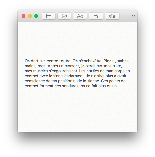 Fragments, Un col de chemise bleue, Gilles Sage