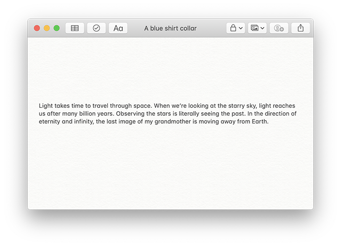 Fragments, A Blue Shirt Collar, Gilles Sage