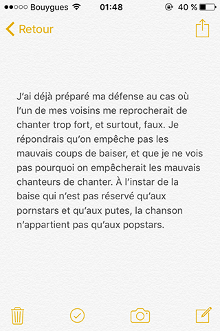 Fragments, Un col de chemise bleue, Gilles Sage