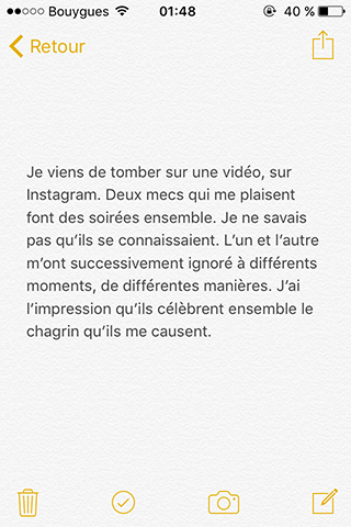 Fragments, Un col de chemise bleue, Gilles Sage