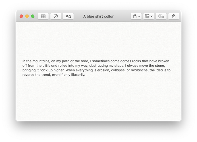 Fragments, A Blue Shirt Collar, Gilles Sage