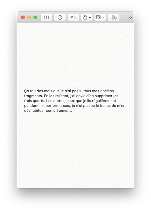 Fragments, Un col de chemise bleue, Gilles Sage