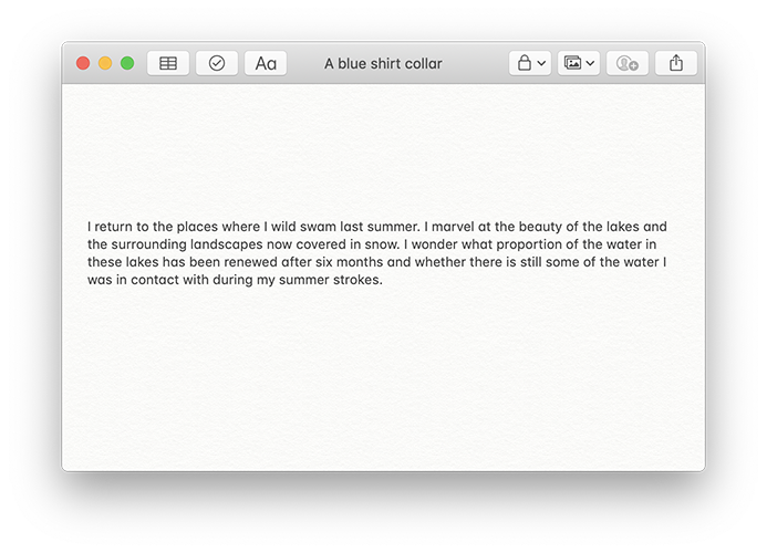 Fragments, A Blue Shirt Collar, Gilles Sage