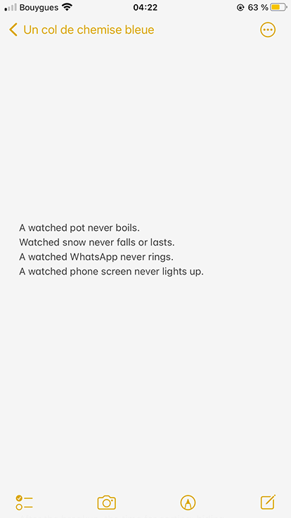 Fragments, A Blue Shirt Collar, Gilles Sage