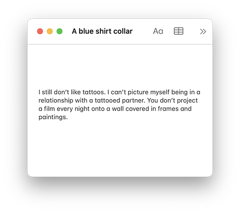 Fragments, A Blue Shirt Collar, Gilles Sage