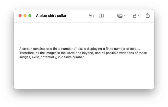 Fragments, A Blue Shirt Collar, Gilles Sage