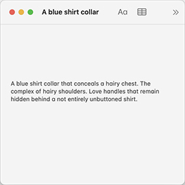 Fragments, A Blue Shirt Collar, Gilles Sage